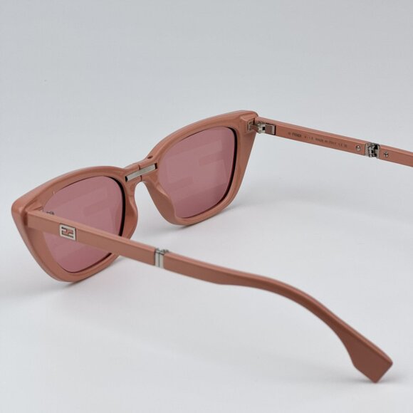 Fendi FE40089I 72U FOLDING BRAND NEW Sunglasses Shiny Pink Mirror Pattern Women - Picture 11 of 13